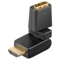 Goobay HDMI 2.0 360-degree Rotating Adapter - Gold Plated - Black