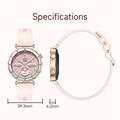 i222 Women\'s Smartwatch with 1.19" AMOLED Display - Gold / Pink