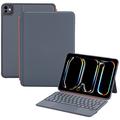 iPad 2022/2025/Air 11 2024/2025 K10P Magnetic Leather Keyboard Case with Touchpad - Black