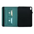 iPad 2022/2025 Butterfly Smart Folio Case with Card Slots - Green