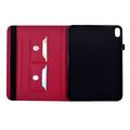 iPad 2022/2025 Butterfly Smart Folio Case with Card Slots - Hot Pink