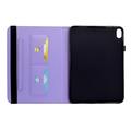 iPad 2022/2025 Butterfly Smart Folio Case with Card Slots - Purple