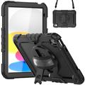 iPad (2022) Heavy Duty 360 Case with Hand Strap - Black