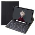 iPad 9.7" 2017/2018 Bluetooth Keyboard Case with Round Keys and Pencil Slot - US Layout - Black