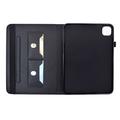 iPad Air 11 2026/iPad Pro 11 2022/iPad Air 2022 Butterfly Smart Folio Case with Card Slots - Black