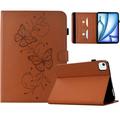iPad Air 11 2026/iPad Pro 11 2022/iPad Air 2022 Butterfly Smart Folio Case with Card Slots - Brown