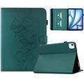 iPad Air 11 2026/iPad Pro 11 2022/iPad Air 2022 Butterfly Smart Folio Case with Card Slots - Green