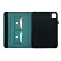 iPad Air 11 2026/iPad Pro 11 2022/iPad Air 2022 Butterfly Smart Folio Case with Card Slots - Green