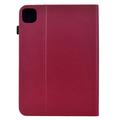 iPad Air 11 2026/iPad Pro 11 2022/iPad Air 2022 Butterfly Smart Folio Case with Card Slots - Hot Pink