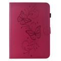 iPad Mini (2026) Butterfly Smart Folio Case with Card Slots - Hot Pink