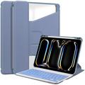 iPad Pro 11 2024/2025 360 Rotating Smart Case with Bluetooth Keyboard - Purple