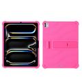 iPad Pro 11 (2025) Silicone Case with Kickstand - Hot Pink