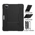 iPad Pro 12.9" 2020/2021/2022 Rugged Shockproof Hybrid Case with Kickstand - Black