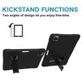 iPad Pro 12.9" 2020/2021/2022 Rugged Shockproof Hybrid Case with Kickstand - Black