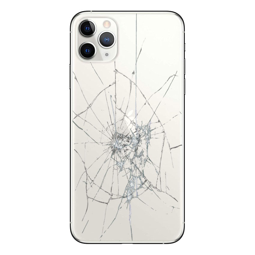 iPhone 11 Pro Max Back Cover Repair Glass Only Silver