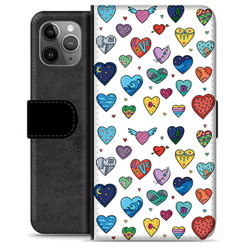 iPhone 11 Pro Max Premium Wallet Case - Hearts