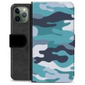 iPhone 11 Pro Premium Wallet Case - Blue Camouflage
