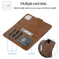 iPhone 11 Vintage 2-in-1 Wallet Case with Removable Cover - Brown