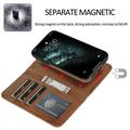 iPhone 11 Vintage 2-in-1 Wallet Case with Removable Cover - Brown