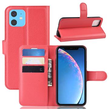 iPhone 11 Wallet Case with Magnetic Closure - Red