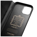 Qialino Classic iPhone 12/12 Pro Wallet Leather Case - Black