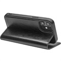 Qialino Classic iPhone 12/12 Pro Wallet Leather Case - Black