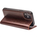 Qialino Classic iPhone 12/12 Pro Wallet Leather Case - Brown