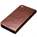 Qialino Classic iPhone 12/12 Pro Wallet Leather Case - Brown