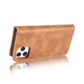 iPhone 12/12 Pro DG.Ming Detachable Wallet Leather Case - Brown