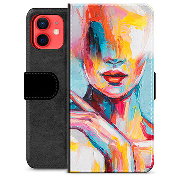 iPhone 12 mini Premium Wallet Case - Abstract Portrait
