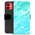 iPhone 12 mini Premium Wallet Case - Blue Marble