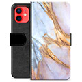 iPhone 12 mini Premium Wallet Case - Elegant Marble