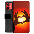 iPhone 12 mini Premium Wallet Case - Heart Silhouette