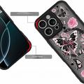 iPhone 12 Pro Stylish Protective Magnetic Case - Butterflies / Roses