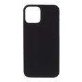 iPhone 12 Rubberized Plastic Case - Black