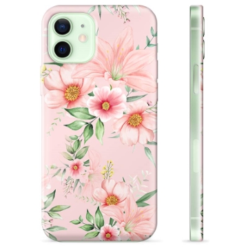 iPhone 12 TPU Case - Watercolor Flowers