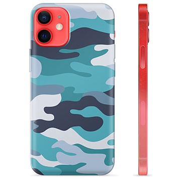 iPhone 12 mini TPU Case - Blue Camouflage