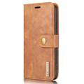 iPhone 13 DG.Ming Detachable Wallet Leather Case - Brown
