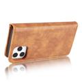 iPhone 13 DG.Ming Detachable Wallet Leather Case - Brown