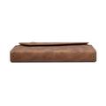 iPhone 13 Esseble Zipper Wallet Case with Wrist Strap - Brown