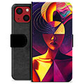 iPhone 13 Mini Premium Wallet Case - Cubist Portrait