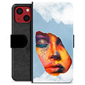 iPhone 13 Mini Premium Wallet Case - Face Paint