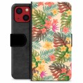 iPhone 13 Mini Premium Wallet Case - Pink Flowers