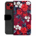 iPhone 13 Mini Premium Wallet Case - Vintage Flowers