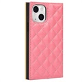 iPhone 13 Mini Wallet Case with Makeup Mirror - Pink