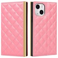 iPhone 13 Mini Wallet Case with Makeup Mirror - Pink