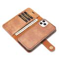 iPhone 13 Pro Max DG.Ming Detachable Wallet Leather Case - Brown
