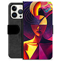 iPhone 13 Pro Premium Wallet Case - Cubist Portrait
