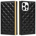 iPhone 13 Pro Wallet Case with Makeup Mirror - Black