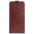 iPhone 14 Max Vertical Flip Case with Card Slot - Brown
